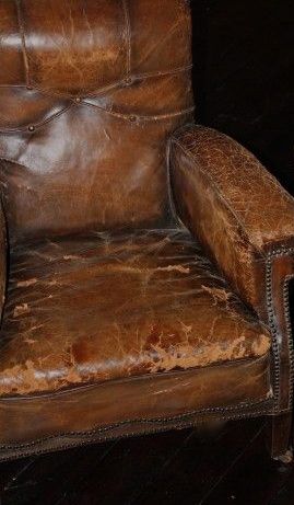 Our beloved, well-used leather 'Pondering  Chair' Old Leather Chair, Interior Design Showroom, Brown Leather Chairs, Design Showroom, Leather Club Chairs, Furniture Showroom, Take A Seat, Leather Furniture, Oscar Wilde