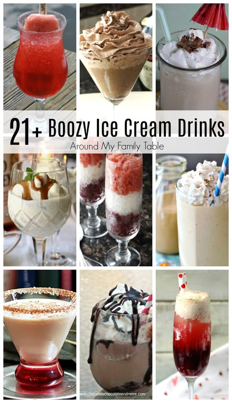 Alcohol Infused Ice Cream Recipes, Alcohol Infused Ice Cream, Ice Cream And Alcohol Drinks, Ice Cream Alcohol Drinks, Ice Cream Cocktails Alcohol, Ice Cream With Alcohol, Alcoholic Dessert Drinks, Ice Cream Cocktail Recipes, Adult Ice Cream Party