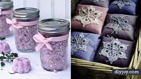 Lavender Recipe, Fabric Crafts Ideas, Lavender Diy, Cheap Christmas Gift Ideas, Lavender Ideas, Paper Doily Crafts, Cheap Christmas Gift, Grow Lavender, Frames Diy Crafts