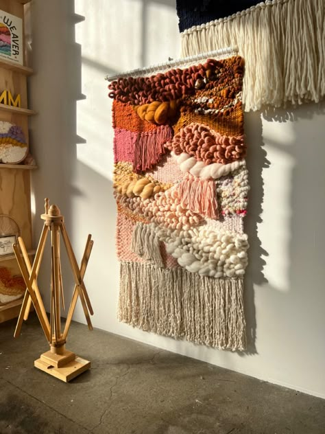 Hand Woven Wall Hanging, Hand Woven Tapestry, Hanging Weaving, Woven Wall Tapestry, Wool Wall Art, Loom Weaving Wall Hanging, Yarn Art Wall Hanging, Wall Weaving Hanging, Large Wall Hanging