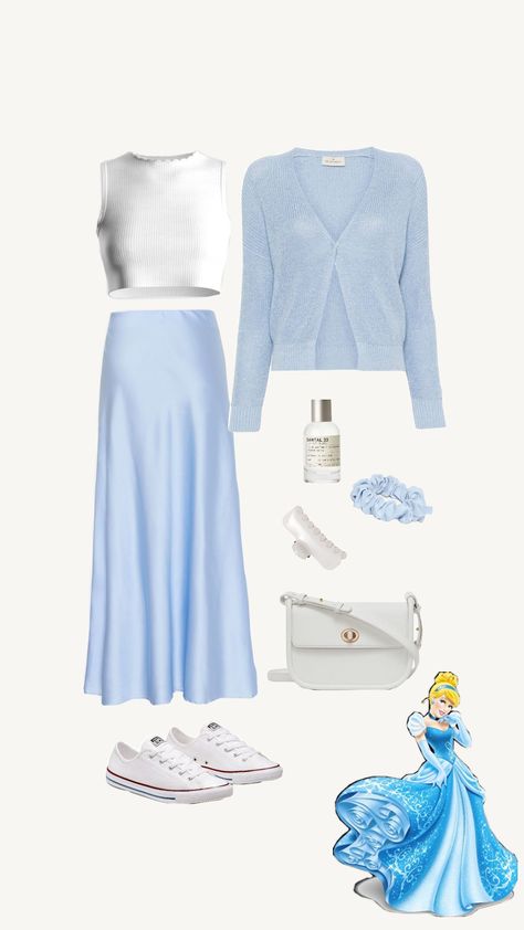 #princess #fashion #fashioninspo #clothes #ootd #inspo #cinderella Cinderella Outfit Ideas Casual, Disney Princess Casual Outfits, Cinderella Aesthetic Outfit, Modern Cinderella Outfit, Cinderella Inspired Outfit, Princess Aesthetic Outfits, Disney Ootd, Cinderella Outfit, Cinderella Aesthetic