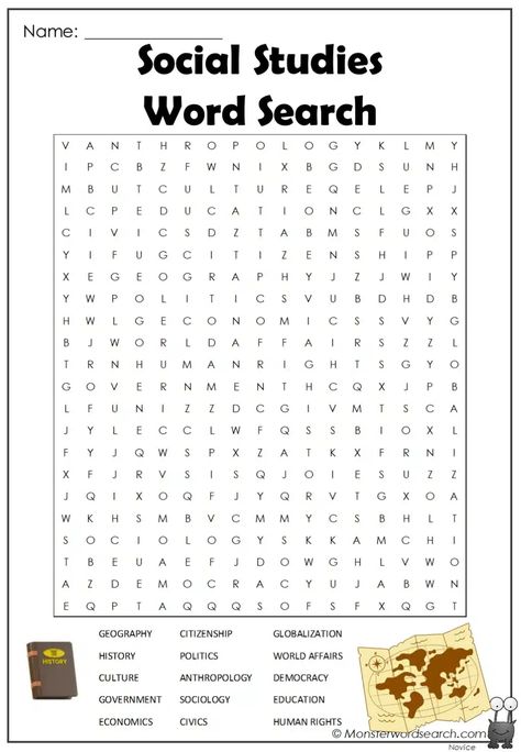 Social Studies Word Search Social Studies Worksheets Middle School, 6th Grade Social Studies Worksheets, 2nd Grade Social Studies Worksheets, History Word Search, Social Studies Printables, Social Studies Games, 6th Grade Worksheets, 7th Grade Social Studies, Word Search Puzzles Printables