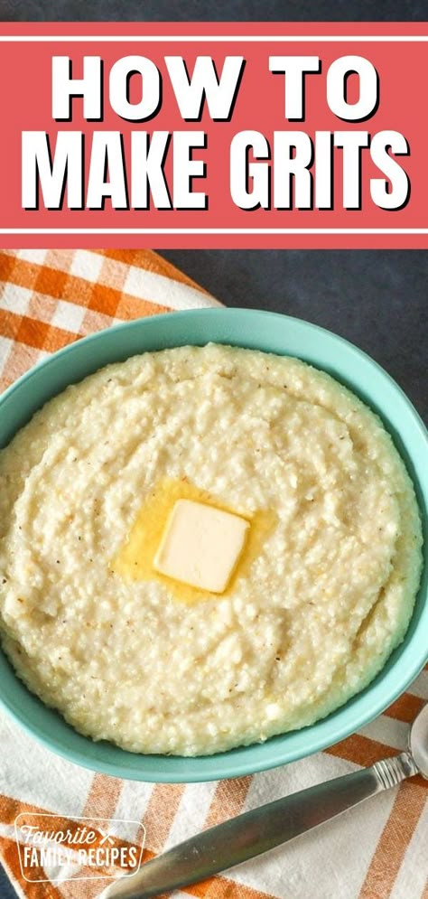 Quaker Grits Recipes, Best Grits Recipe Breakfast, How To Cook Grits On The Stove, Creamy Grits Heavy Cream, How To Make Grits, Recipes Using Heavy Cream, Sweet Grits, Grits Recipe Breakfast, Breakfast Grits