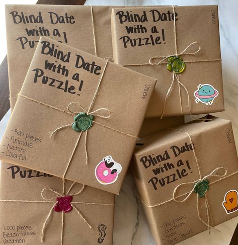 Blind Date with a Puzzle - 1000 Piece Halloween Haunted House Theme Decorative Paper Crafts, Blind Date With A Book, Date With A Book, Group Of Five, Descriptive Words, A Gift Basket, Blind Date, Blind Dates, Santa Letter