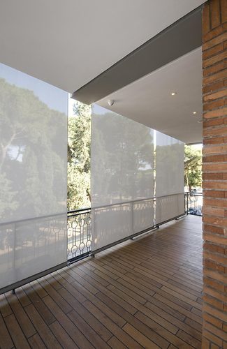 Alvisi Kirimoto + Partners — Casa O Backyard Privacy Screen, Balcony Shade, Balcony Curtains, Balcony Privacy Screen, Patio Privacy Screen, Balcony Privacy, Shade House, Patio Privacy, Small Balcony Design