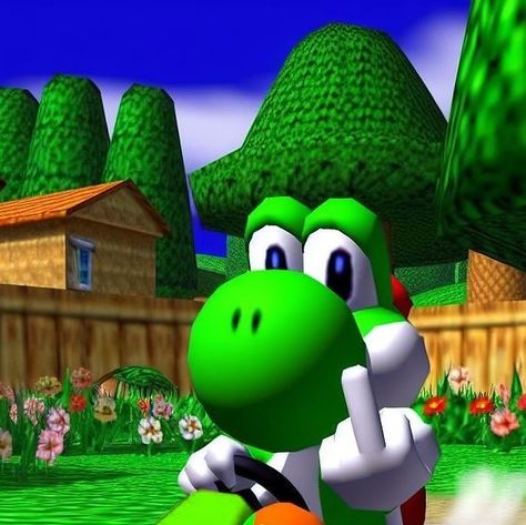 AI Goes Hard on Instagram: "some of you really wanted to see yoshi" Kotak Bento, Mario Funny, Super Mario Art, Mario Art, Hello Kitty Pictures, Mario And Luigi, Very Funny Pictures, Funny Profile Pictures, Mario Kart