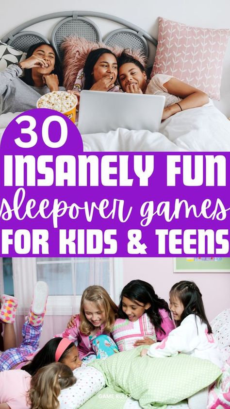 Looking for some super fun games to play at a sleepover? Here are 30 super fun sleepover games for 2 people, sleepover games for teens, and sleepover games for girls kids!!! Sleepover Games 3 People, Sleepover Activities For Kids, Sleepover Ideas For Boys, Easy Sleepover Ideas, Sleepover Games For 2 People, Sleepover Games For Kids, Teen Sleepover Games, Sleepover Games For Teens, Girl Sleepover Games