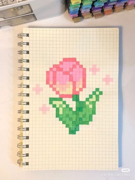 Pixel Drawing Minecraft, Pixel Art Grid Aesthetic, Things To Do With Grid Paper, Aesthetic Pixel Art Grid, Things To Draw On Grid Paper, Grid Paper Drawings Easy, Pixel Art Inspo Easy, Graph Paper Pixel Art, Cute Mini Pixel Art