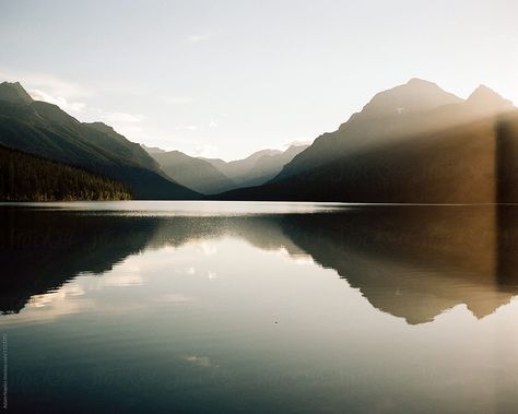 Calm sunrise at Bowman Lake in Glacier National Park, Montana Bowman Lake Montana, Lake Montana, Glacier National Park Montana, Glacier National, Glacier National Park, Elopement Wedding, Us Images, Naples, Montana