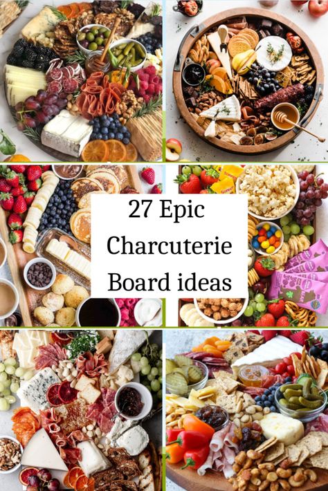 27 Epic Charcuterie Board Ideas - Life on Kaydeross Creek Specialty Charcuterie Board, Party Snack Board Ideas, Charcuterie Board Fails, Extravagant Charcuterie Board, Sweet Savory Charcuterie Board, Charquitery Board, Small Round Charcuterie Board Ideas, Meats For Charcuterie Board Ideas, Chartreuse Board Ideas