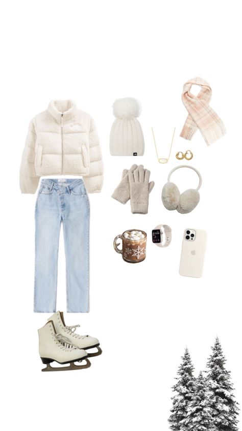 cute ice skating fit!! #winter #outfitinspo #preppy ❄️☃️🫎🫶🏼⛸️ Skating Outfit, Ice Skating Outfit, Cute Christmas Outfits, Trip Outfits, Skating Outfits, Cute Winter Outfits, Winter Fits, Cute Simple Outfits, Winter Outfit