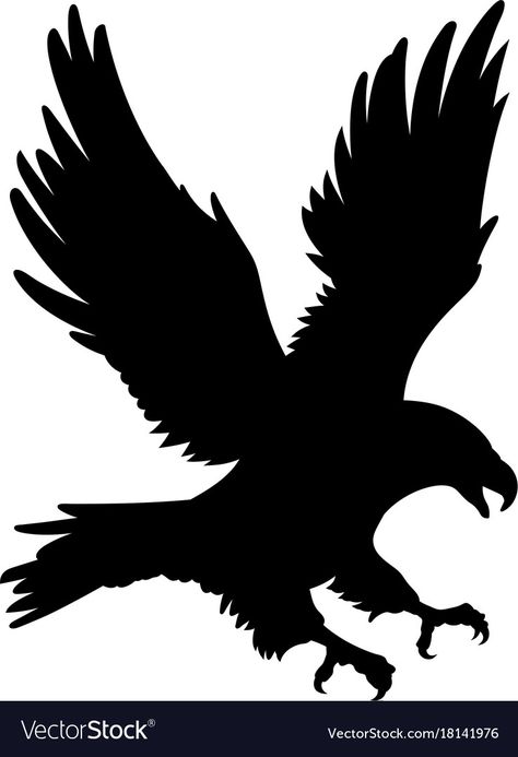 Eagle silhouette 001 Royalty Free Vector Image Bald Eagle Silhouette, Eagle Shilouette, Eagle Sillouhette, Eagle Silhouette Flying, Silowets Silhouettes, Animal Silhouette Stencil, Cool Silhouette Art, Silhouette Images Free, Sillouttes Images