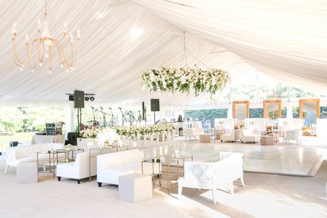 Crisp + Clean Love Story | White Door Events Tulle Ceiling, Ocean Front Wedding, Drapery Wedding, Tent Ceiling, Wedding Arch Draping, Ceiling Drapery, Wedding Drapery, Arch Draping, Outdoor Tent Wedding