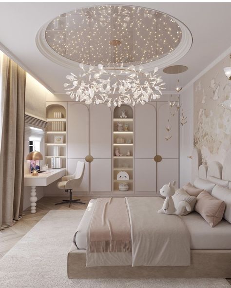 Chandelier For Bedroom, Luxury Kids Bedroom, Modern Kids Bedroom, Classy Bedroom, Farmhouse Master, Kids Interior Room, Dream House Rooms, Nordic Modern, Luxury Rooms