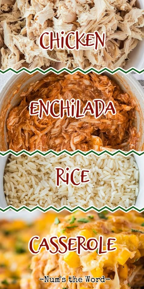 Mexican Recipe With Rotisserie Chicken, Chicken Taco Casserole With Rice, Chicken Enchilada Casserole No Tortilla, Chicken Enchilada Noodle Casserole, Chicken Enchilada And Rice, Freezer Chicken Enchilada Casserole, Chicken Rice Enchiladas, Chicken Enchiladas Rice Casserole, Frozen Shredded Chicken Recipes