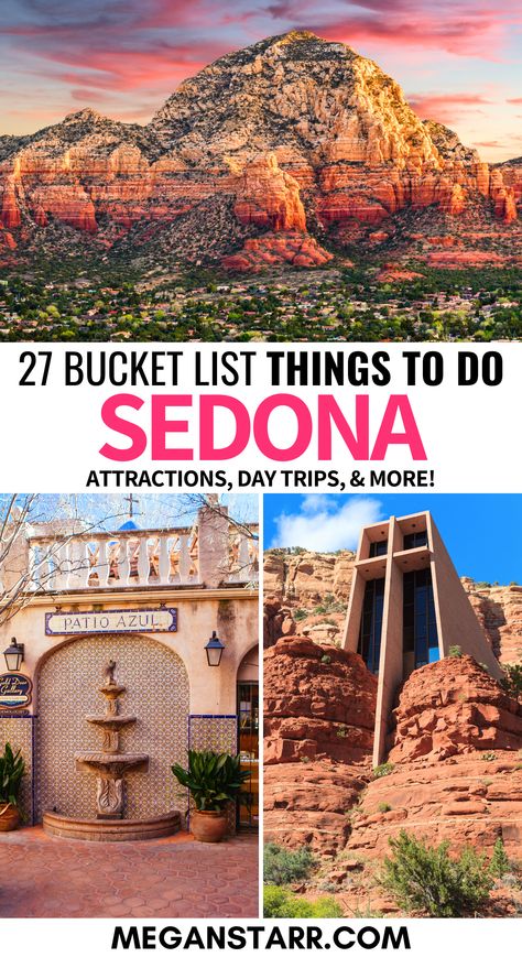 Sedona, Arizona is packed with must-do experiences! 🏞️ Hike the stunning Cathedral Rock, explore the vortexes at Bell Rock, or take a scenic drive along Oak Creek Canyon. Sedona is a magical destination filled with natural beauty and adventure! 🌄 Click to see my top things to do in Sedona, AZ for first-time visitors! Sedona Must See, Things To Do In Sedona Az, Sedona Must Do, Arizona Bucket List Things To Do, Shopping In Sedona Az, Sedona Vortex Spiritual, Vortex Sedona Arizona, Sedona Arizona Itinerary, Things To Do At The Grand Canyon