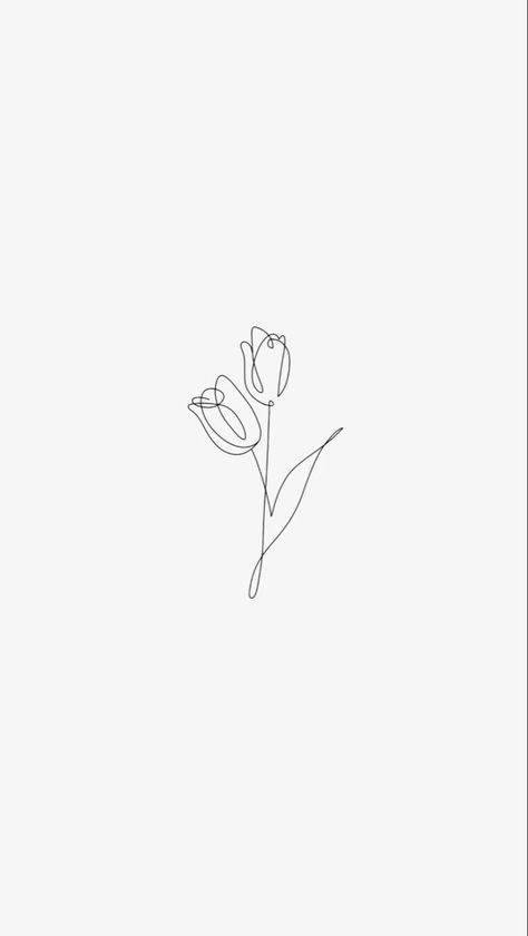 Flower Tattoos Abstract, Tulips Wallpaper White, Tulip Tattoo Spine, Continuous Line Flower Tattoo, Tulip Outline Tattoo, Sillouette Art Tattoos, Fineline Tulip Tattoo, Simple Line Tattoo Minimalist, Red Fineline Tattoo