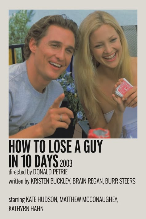 how to lose a guy in 10 days minimalistic movie poster aesthetic room collage Romcom Movies, Most Paused Movie Scenes, Movie Card, Pause Button, Iconic Movie Posters, Girly Movies, Film Posters Minimalist, Poster Bedroom, Comfort Movies