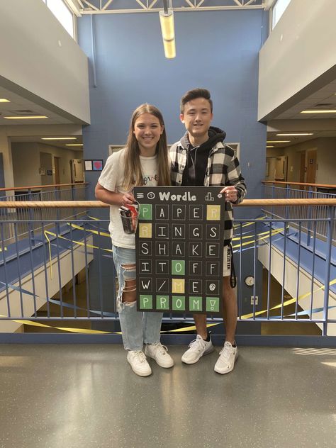 Promposals Friends, Friend Prom Posals Ideas, Skateboard Promposal, Cute Promposals For Your Best Friend, Cute Promposals For Guys, In N Out Promposal, Late Promposal Ideas, Cute Ways To Ask A Guy To Prom, Red Bull Prom Proposal