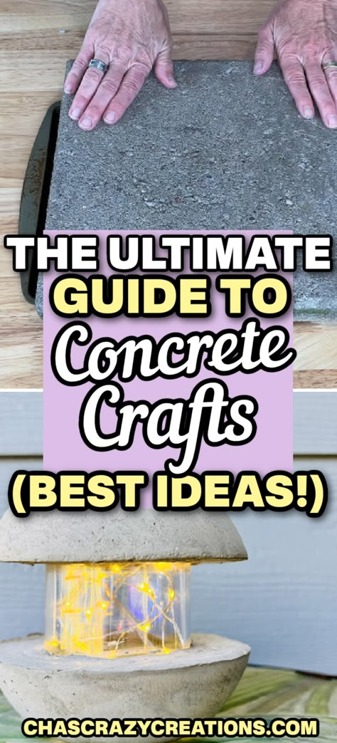 Are you looking for concrete crafts? Concrete isn’t just for sidewalks and driveways anymore. The versatility and durability of this material have made it popular for a wide range of DIY concrete crafts and projects. These crafts range from beginner-friendly planters to sophisticated concrete pendant lamps. So, get your bag of concrete ready as we dive into this amazing world of concrete creativity. Creative Concrete Ideas, Diy Concrete Yard Decor, Cement Yard Art, Cement Art Diy Ideas, Cement Art Concrete Projects, Concrete Sculpture Diy, Concrete Crafts Ideas, White Cement Diy Craft, Cement Art Diy