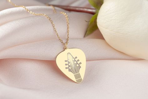 Guitar Necklace, Guitar Pendant, Guitarist Gifts, Music Jewelry, Custom Guitar, Music Gifts, Necklace Personalized, Guitar Player, Personalized Necklace