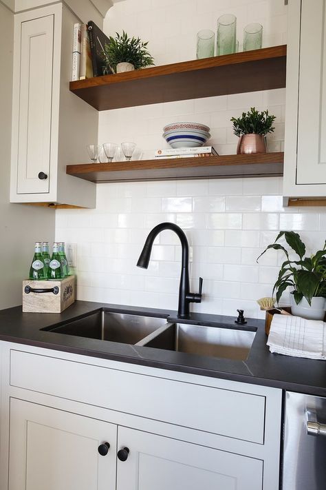 Open Sink Kitchen, Kitchen Shelf Sink, Mirror In Front Of Kitchen Sink, Mirror Behind Kitchen Sink, Open Shelves Above Sink, Backsplash Over Sink, Shelving Above Kitchen Sink, Kitchen Sink Not Under Window, Shelf Over Sink Kitchen