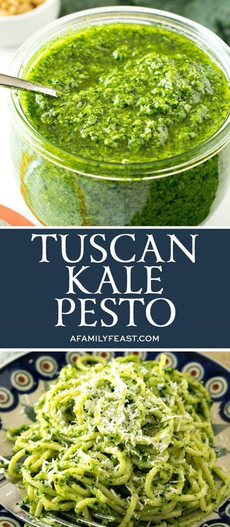 Herb Pesto, Kale Pesto Recipe, Tuscan Kale, Basil Pesto Recipes, Kale Pesto, Kale Recipes, Pesto Recipe, Garden Recipes, Pesto Sauce