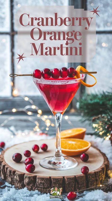 "Elevate your holiday gatherings with this refreshing Cranberry Orange Martini recipe! Perfect for winter celebrations, this Citrus Cranberry Martini combines the tartness of cranberries with zesty orange for a delightful twist. Enjoy a Festive Cranberry Martini that’s sure to impress your guests. Whether you’re mixing up a Cranberry Vodka Martini or a Holiday Cranberry Martini, this cocktail is a must-try!" Cocktails With Cranberries, Sugar Plum Martini, Cranberry Orange Martini, Cranberry Orange Cocktail Drink Recipes, Cranberry Mojito Recipe, Cranberry Martini Vodka, Crantini Recipe Cocktails, Vodka Martini Recipes Easy, Cranberry Coctails Recipes