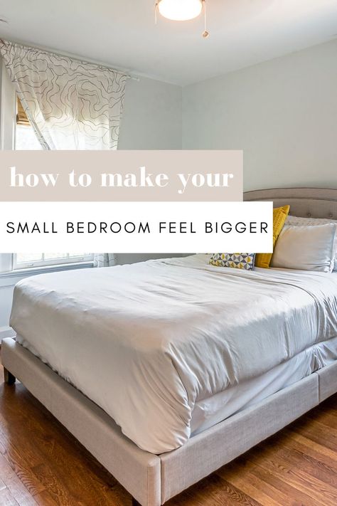 Small Bedroom Decor Ideas For Women Simple, Making A Small Bedroom Look Larger, Simple Bedroom Ideas For Small Rooms For Couples, Tiny Double Bedroom Ideas, Tiny Master Bedrooms Decor Cozy, Make Small Bedroom Look Larger, Small Bedroom Full Size Bed Layout, Small Space Bedroom Ideas For Couples, Rented Bedroom Decor