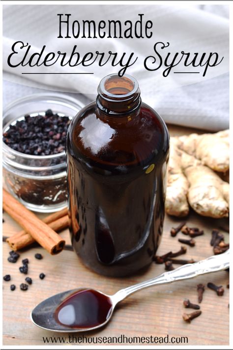 Homemade elderberry syrup is a great thing to have on hand as we head into cold and flu season. This recipe is easy, beginner-friendly, and so good that even your kids won't mind it! Medicinal Elderberry Syrup Recipe, Homemade Elderberry Syrup, Natural Mama, Elderberry Syrup Recipe, Homemade Elderberry, Elderberry Recipes, Cold Sores Remedies, Elderberry Syrup, Natural Cold Remedies