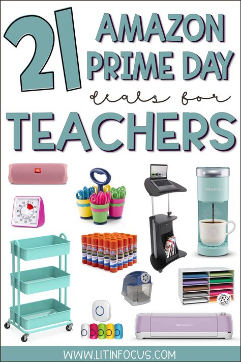 Check out this list of 21 amazing Amazon Prime Day deals for teachers! In this post, I share my favorite Amazon Prime deals for the classroom including art and craft supplies, storage and organizations items, classroom management tools, and more! These low prices won't last, so act fast and grab what you need before the prices go up! #amazon #schoolsupplies #classroomsupplies #teacherdeals #primeday via @literacyinfocus Teacher Classroom Must Haves, Classroom Needs List Teachers, Classroom Wishlist Ideas, Classroom Amazon Wishlist, Amazon Wishlist For Teachers, Teacher Amazon Wish List, Teacher Must Haves Elementary, Amazon Teacher Must Haves, Teacher Wishlist