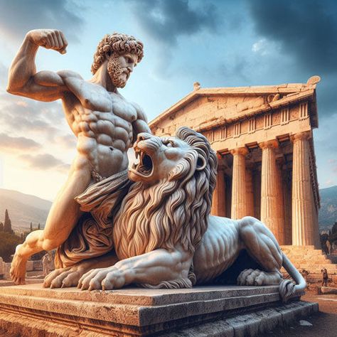 Greek Demigod Hercules : Twelve Labors, Life And Fascinating Facts Hercules Greek God, Hercules Mythology, Greek Demigods, Labors Of Hercules, Destined For Greatness, Greek Symbol, Fascinating Facts, Epic Journey, Greek Gods