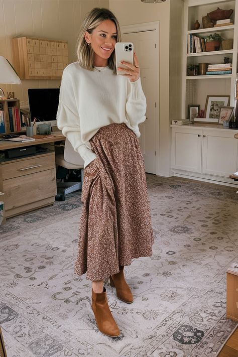 2025 Skirt Outfits Ideas: Summer, Fall, Spring, Winter, Casual & Aesthetic Styles Skirt Outfits Ideas, Outfits Ideas Summer, Casual White Sneakers, Aesthetic Styles, Best Winter Outfits, Latest Skirts, Stylish Skirts, Classy Style, Midi Skirts