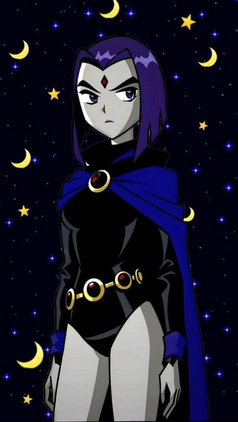 Raven Fanart Teen Titans, Raven Wallpaper Titans, Dark Blue Characters, Raven Titan, Raven Superhero, Teen Titans Outfits, Raven Wallpaper, Dc Raven, Teen Titans Go Raven