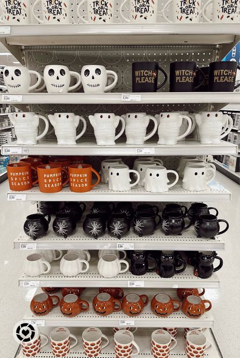 Target seasonal mugs! All $5! Fall decor. Fall home. Halloween. Pumpkin spice. Follow my shop @thelilliebag on the @shop.LTK app to shop this post and get my exclusive app-only content! #liketkit #LTKHalloween #LTKfindsunder50 #LTKSeasonal @shop.ltk https://liketk.it/4iqVA Fall Aesthetic Shopping, Cute Fall Mugs, Halloween Shopping Aesthetic, Halloween Shops, Target Halloween Decor, Target Fall Decor, Fall Target, Autumn Shopping, Fall Core