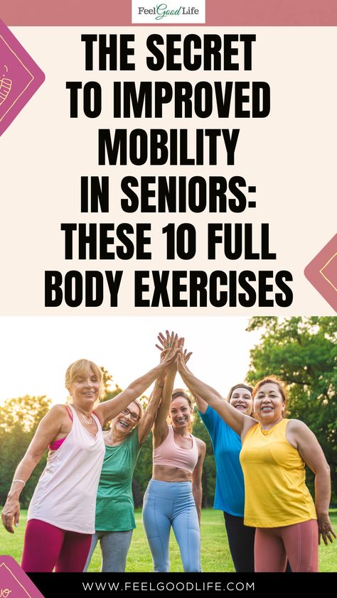 Enhance senior mobility with 10 exercises: chair yoga, water aerobics, resistance training, walking, and tai chi. Designed for safety and effectiveness, they improve strength, flexibility, and balance. Ideal for seniors seeking an active lifestyle. Begin these routines for better health. #SeniorMobility #ExerciseRoutine #ActiveSeniors #HealthWellness Resistance Training For Seniors, Strength Training For Seniors, Seniors Workout, Kettlebell Strength Training, Chair Yoga Sequence, Full Body Mobility, Full Body Exercises, Mobility Workout, Shoulder Pain Exercises