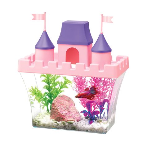 Princess Castle Aquarium Kit | Aqueon Aquarium Coffee Table, Acrylic Aquarium, Amazing Aquariums, Small Fish Tanks, Betta Aquarium, Decorative Gravel, Pink Castle, Turtle Tank, Pink Fish