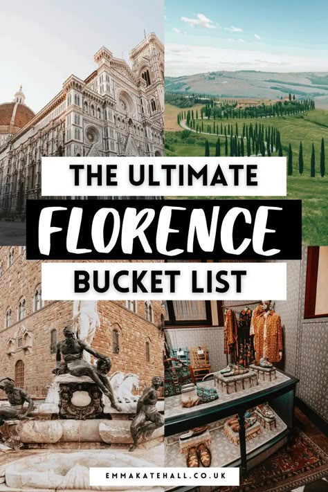 30 Epic & Exciting Things to Do in Florence, Italy - Emma Kate Hall Florence Bucket List, Florence Travel Guide, Italy Trip Planning, Florence Italy Travel, Visit Florence, Florence Travel, Italy 2023, Cruise Europe, Italy Honeymoon