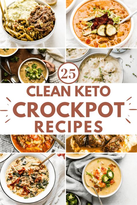 25 Clean Keto Crockpot Recipes - Healthy Little PeachHealthy Little Peach Sunday Family Dinner, Dinner Low Carb, Low Carb Dairy Free, Low Carb Slow Cooker Recipes, Fall Crockpot Recipes, Low Carb Crock Pot Recipes, Keto Crockpot, Clean Keto, Low Carb Slow Cooker