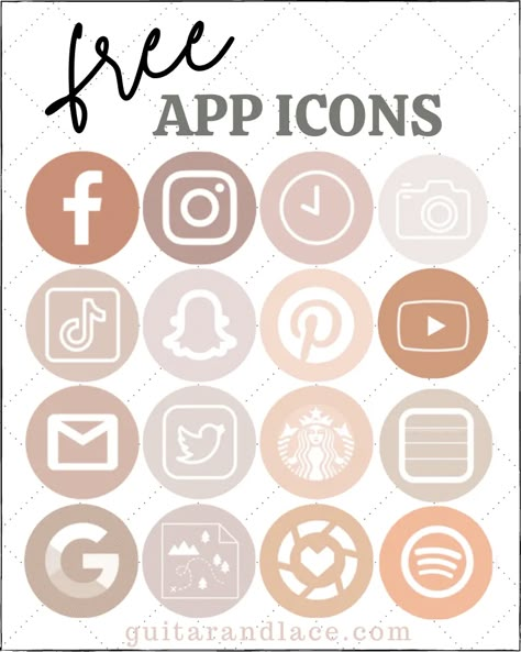 Free Aesthetic iPhone APP Icons, boho iphone app icons, aesthetic widgets, ios 14 update Free App Icons, Icona Ios, App Ikon, Whatsapp Logo, Fashion Maker, Boho Colors, Zestaw Ikon, Iphone App Icons, Application Iphone