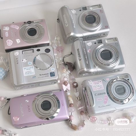 Digital Camera Stickers, Couqette Aesthetic, Digi Camera, Camera Decor, Digi Cam, Best Digital Camera, Camera Aesthetic, Cute Camera, Camera Photos