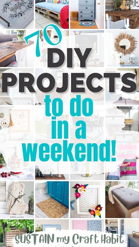 70 Easy DIY Projects to Spruce up your Home – Sustain My Craft Habit Diy Simple Projects, Creative Couple Ideas Diy Projects, Easy Home Projects For Beginners, Easiest Diy Home Projects, Diy Easy House Projects, One Day Projects House Diy, Cheap Diy Projects For The Home, Cool Diy Projects For The Home, Best Diy Home Projects