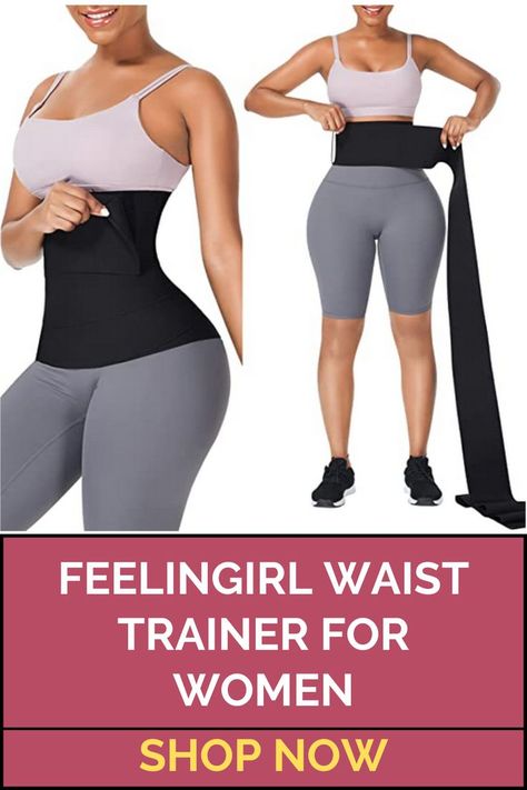 FeelinGirl Waist Trainer for Women Tummy Wrap, Workout Waist, Bandage Wrap, Waist Trimmer, Plus Size Workout, Waist Cincher, Waist Trainer, Staying In, One Size Fits All