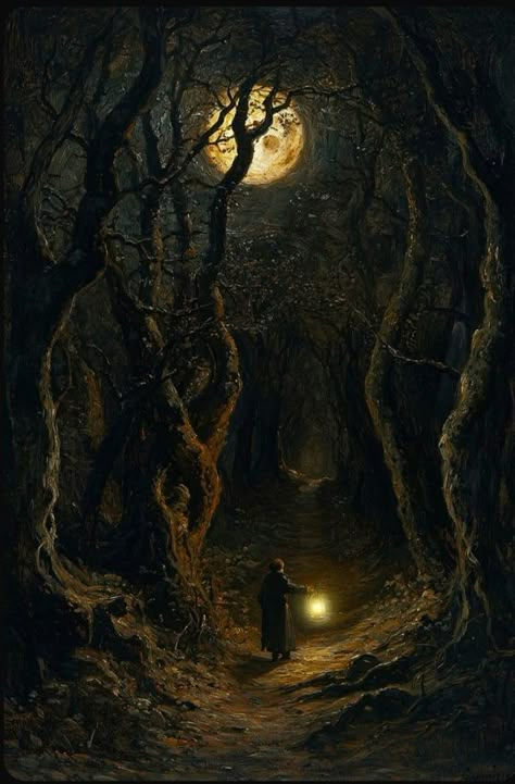 Underground Darkness Group ☠ | Dark forest | Facebook Dark Trees Painting, Forest Kingdom Aesthetic, Woods Concept Art, Dark Forest Painting, Scary Forest, Dark Alleyway, Dead Forest, Dark Tumblr, Haunted Woods