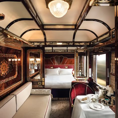 12 Of The World's Most Luxurious Sleeper Trains - The Handbook First Class Travel, Sleeper Train, Luxury Trains, Simplon Orient Express, Khao Yai, Blue Train, Thailand Hotel, Luxury Train, Rail Car