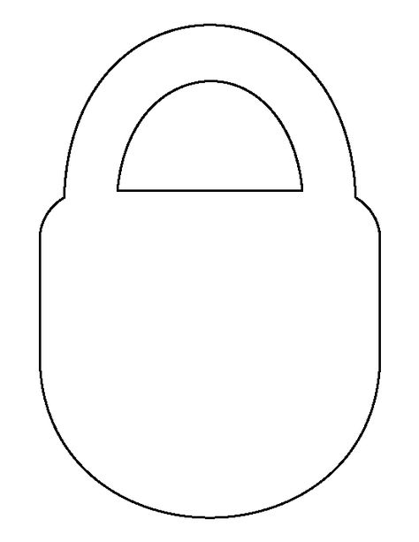 Padlock pattern. Use the printable outline for crafts, creating stencils, scrapbooking, and more. Free PDF template to download and print at http://patternuniverse.com/download/padlock-pattern/ Lock Drawing Simple, Operation Game Pieces Printable Template, Printable Outline, Teaching Learning Material, Coloring Crafts, Paris Bridal Shower, Classroom Helpers, Sunday School Crafts For Kids, Paris Birthday