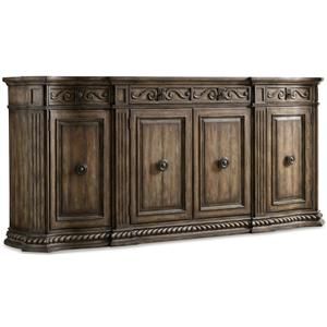 Hooker Furniture Rhapsody 96-Inch Credenza - 5070-85002 Living Room Credenza, Hooker Furniture Living Room, Dining Room Cabinet, Living Room Furnishings, Credenza Sideboard, Living Room Cabinets, Wood Sideboard, Hooker Furniture, Buffet Table