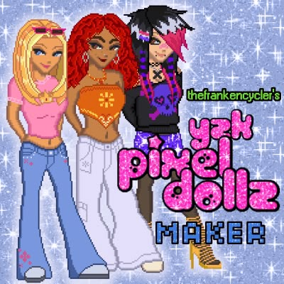 make a pixel doll à la the "prep" / "unique" style web dress up dolls of the 90's & early 2000's!!! 2000 年代初頭のインターネットの「dollz」が作れます! ------- i'm trying to get this published before the "my first image maker" feature deadline tomorrow so i'll write a better description later long story short: this is all original art, it is inspired by an existing pixel art style that used to be popular on the web, feel free to edit if you like but please link back to this picrew AND/OR to my website!! which Outfit Cartoon Character Design, Art Websites Ideas, How To Make A Collage On Pinterest, 2000s Pixel Art, Everskies Tips, Make Your Own Monster High Character, Scene Websites, Dress Up Websites, Make A Doll