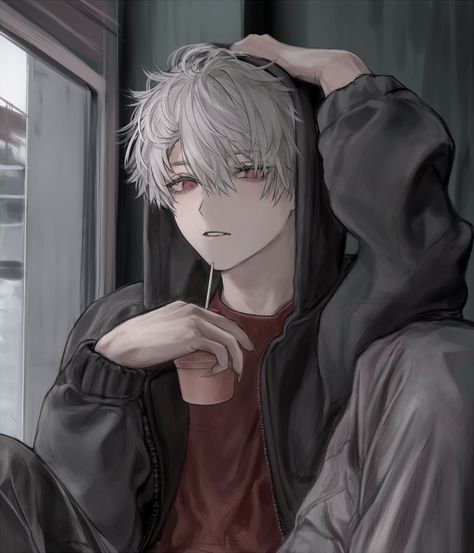 Anime White Hair Boy, White Hair Anime Guy, Anime Show, Cool Anime Backgrounds, Dark Anime Guys, Cool Anime Guys, Digital Art Anime, Cool Anime Pictures