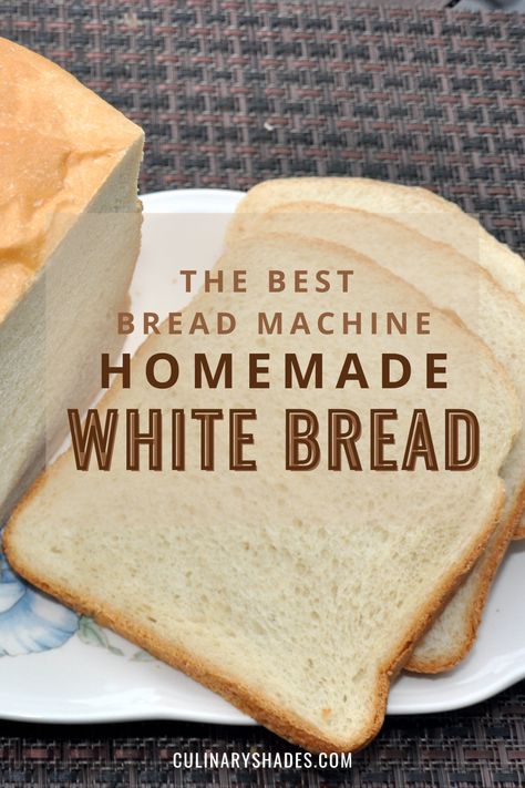 This recipe uses bread machine to create fluffy and delicious white bread without any extra hassle. Just add a few simple ingredients to the bread machine, and you have a homemade bread perfect for toast, sandwiches, or enjoying warm with a pat of butter. Bread Machine Recipes Easy Cinnamon Raisin, Fluffy Bread Recipe Bread Machine, Bread Machine Sandwich Bread Recipe 2 Lb, White Sandwich Bread Recipe Bread Machine, White Bread Machine Recipes Simple, Bread Machine Recipes With Active Dry Yeast, White Sandwich Bread Machine, Bread Maker Baguette Recipe, Mamaws Homemade Bread